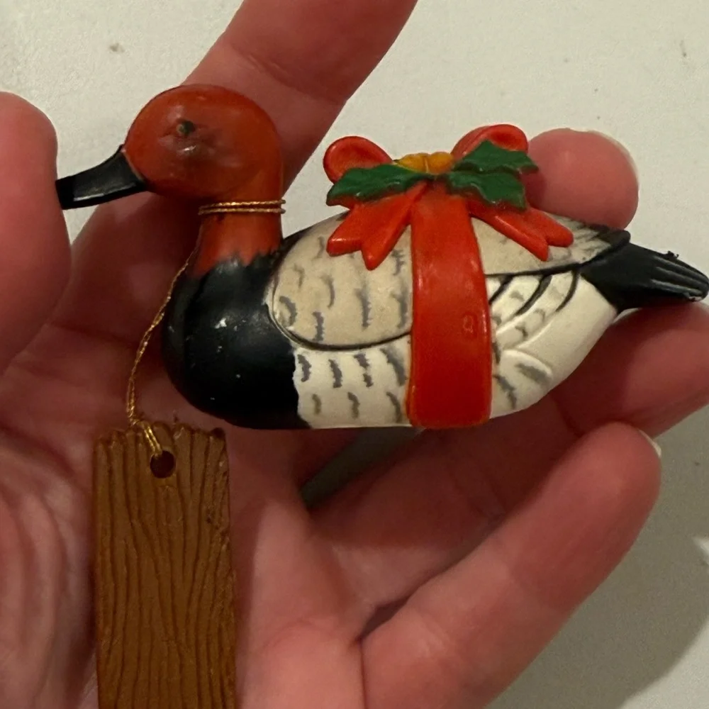 Enesco Red and Green Duck  from 1983